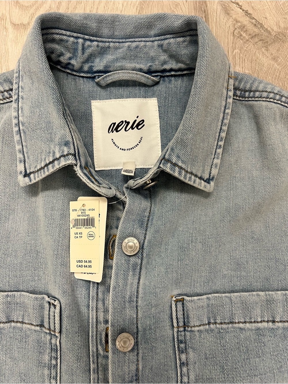 aerie Light Blue Denim Shirt Jacket